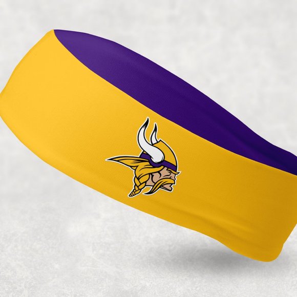 2 Pack - NEW - Reversible Minnesota Vikings Headband - Picture 2 of 2
